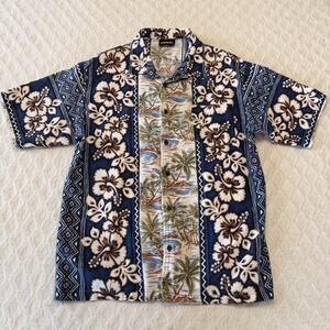 Vintage Men’s ODO Hawaiian Shirt (22 x 28) Button Up Floral